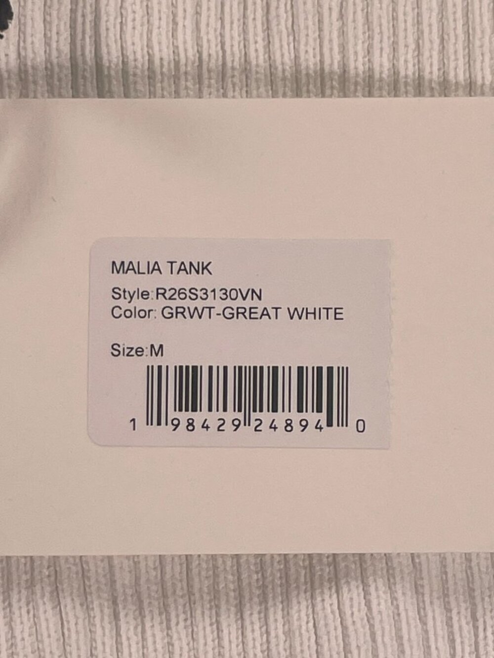 Staud Malia Tank Top Shark Ribbed Knit Sleeveless Blue & White Wmn's Size M NEW - Picture 5 of 6